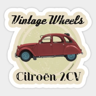 Vintage Wheels - Citroën 2CV Sticker